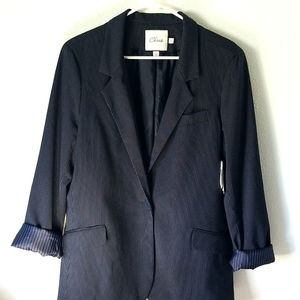 NWT Chaus Blazer navy pinstripe